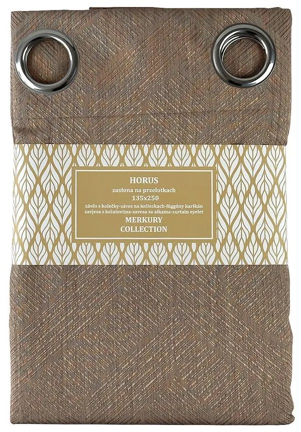 Záves na priechodkách Horus 135x250 hnedá Merkury Home