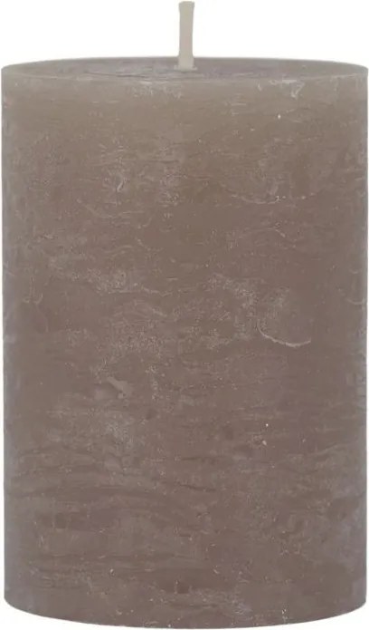 Béžovo-šedá valcová sviečka Macon Rustic Greige – Ø 7*10 cm