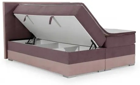 Posteľ Boxspring Damasia 200 x 180, zelená / šedá (látka - 11)