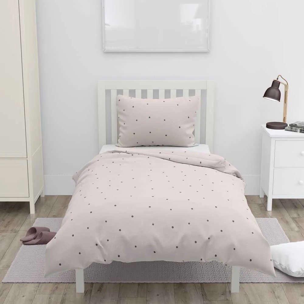 Home Elements Obliečky bavlnené Ruže a šedá bodka DUAL