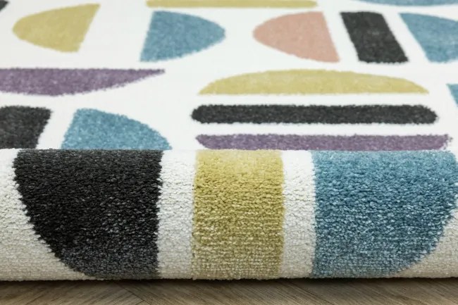 Koberec LIMA M045A ružový / modrý / krémový