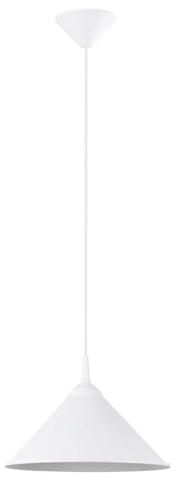 Sollux SL.1325 - Luster na lanku ZUMA 1xE27/15W/230V pr. 30 cm biela