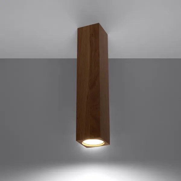 Sollux SL.1041 - Bodové svietidlo KEKE 1xGU10/40W/230V 30 cm dub