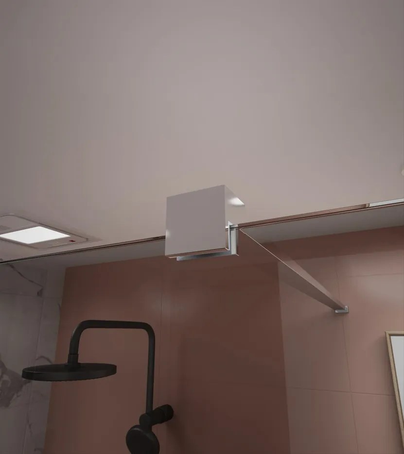 Erga Paris, sprchová zástena Walk-In 90x200 cm, 8mm šedé sklo, chrómový profil, ERG-V02-PARIS-090x200-GR-CR