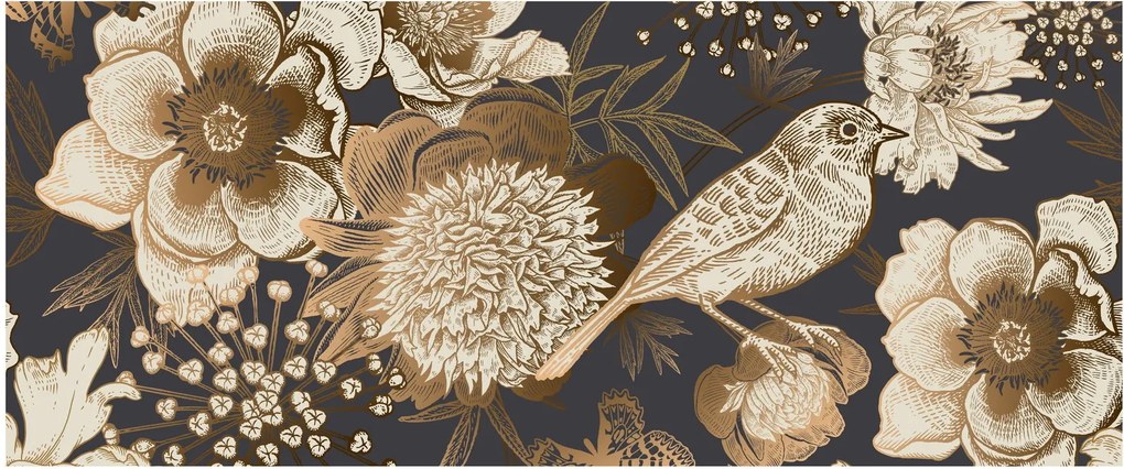 Obraz - Zlatá záhrada (120x50 cm)