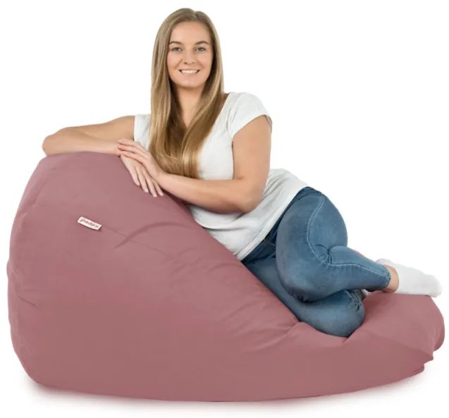 Plyšový sedací vak SAKO Pudrovo ružový