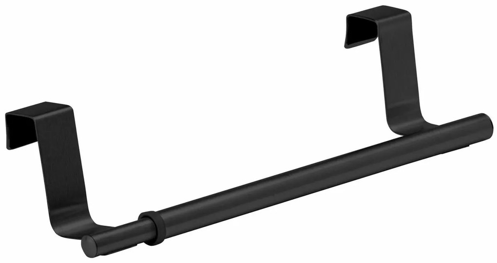 Wenko Nastaviteľný nerezový držiak na utierky 36-60 cm, čierna, M