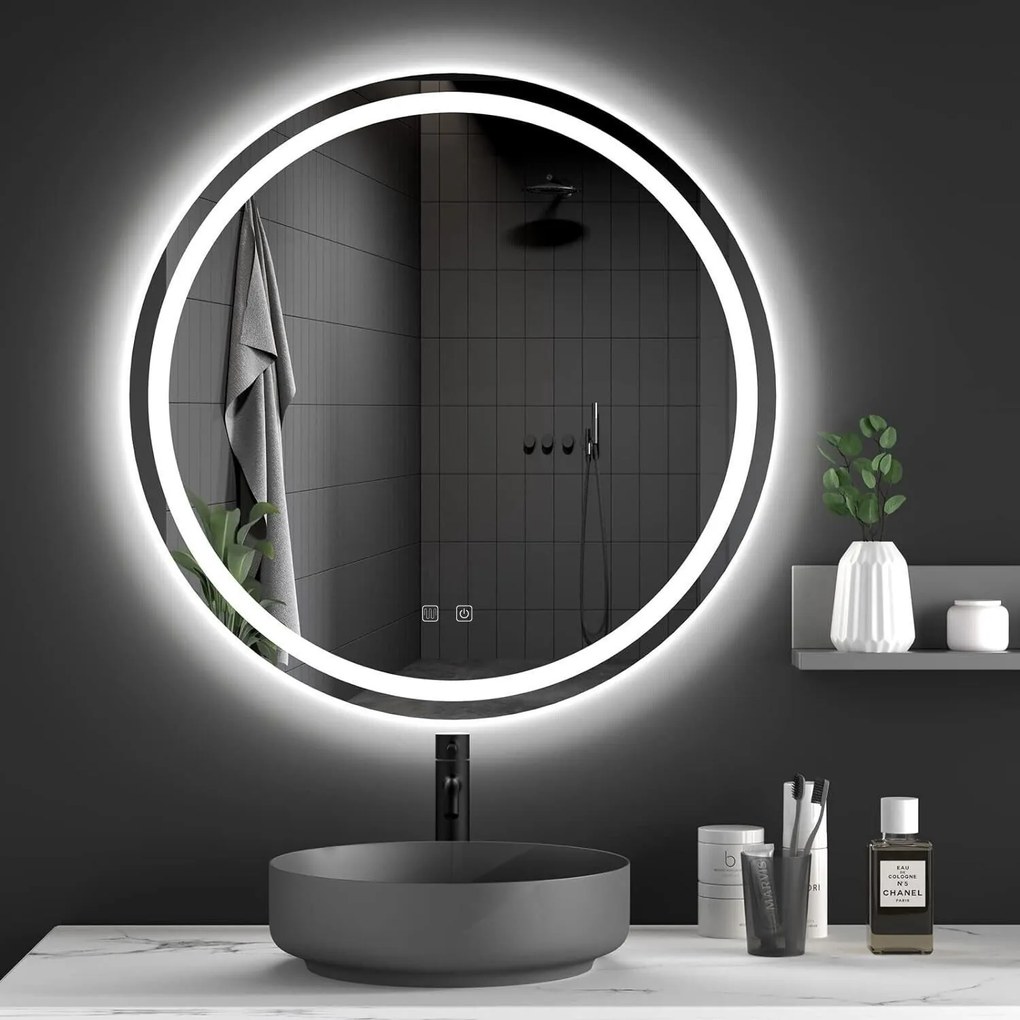 Dotykové nástenné zrkadlo s LED osvetlením Bas 68,5 cm
