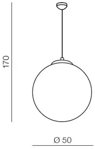 Kovový luster biele Ball 50
