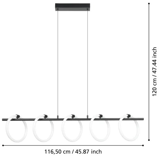 Eglo 900563 - LED Luster na lanku CARANACOA 5xLED/7W/230V