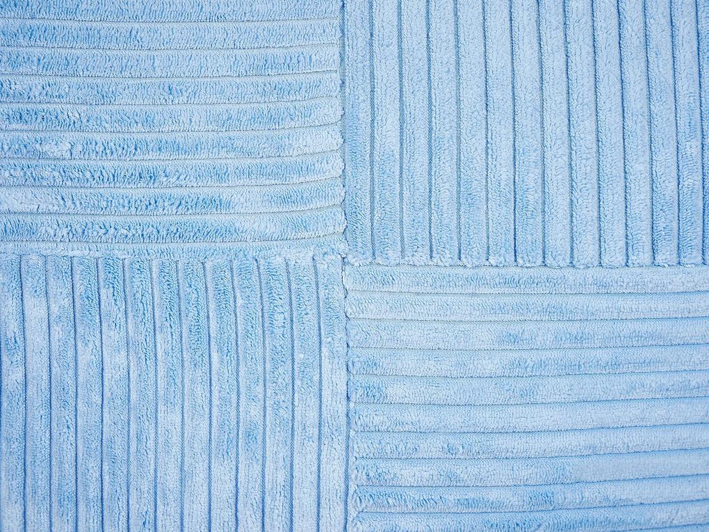 Sada 2 menčestrových vankúšov 47 x 27 cm modrá MILLET Beliani