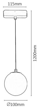 Rabalux 70109-LED Luster do 1-fáz. lišt. sys. LiTrack LED/5W/24V 3000K