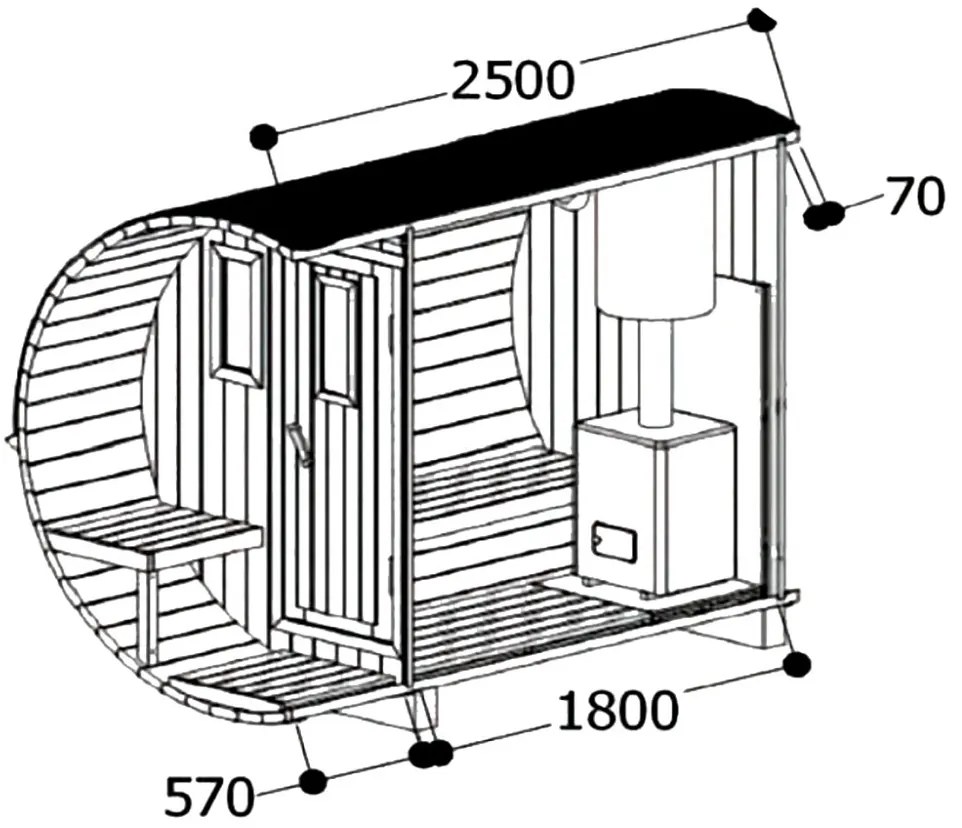 Hanscraft Sudová sauna 250