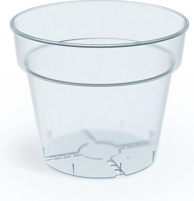 Plastový kvetináč PLANTIS transparentný