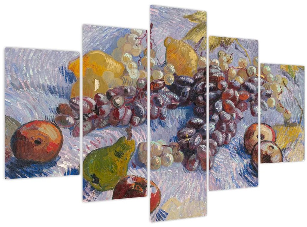 Obraz - Vincent van Gogh, Grapes, Lemons, Pears, and Apples, reprodukcia (150x105 cm)