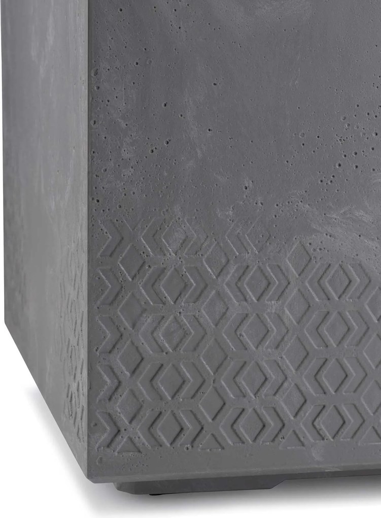 PLASTOVÝ KVETINÁČ NA KOLIESKACH BETONIQUE 60X40X40 CM IMITÁCIA BETÓNU SIVÁ