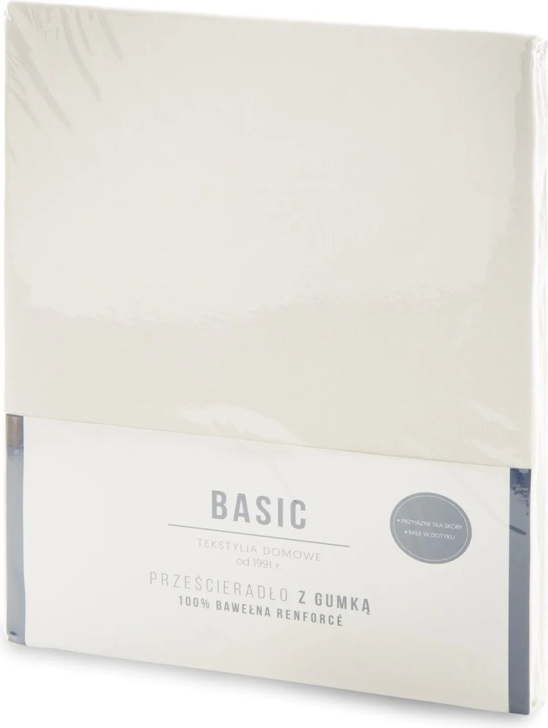 RENFORCÉ PRESTIERADLO BASIC 180X200 CM KRÉMOVÉ
