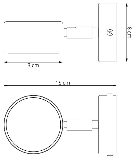 Nástenné svietidlo SORA 1xGX53/12W/230V čierna