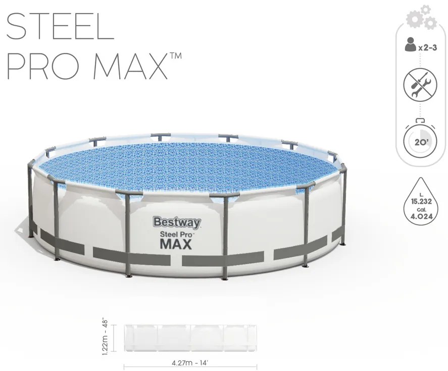 Bazén Steel Pro Max 427x122 cm Bestway – 5612X