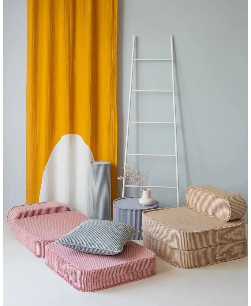 Menčestrový detský pohovkový vankúš v mentolovej farbe Block – Wigiwama