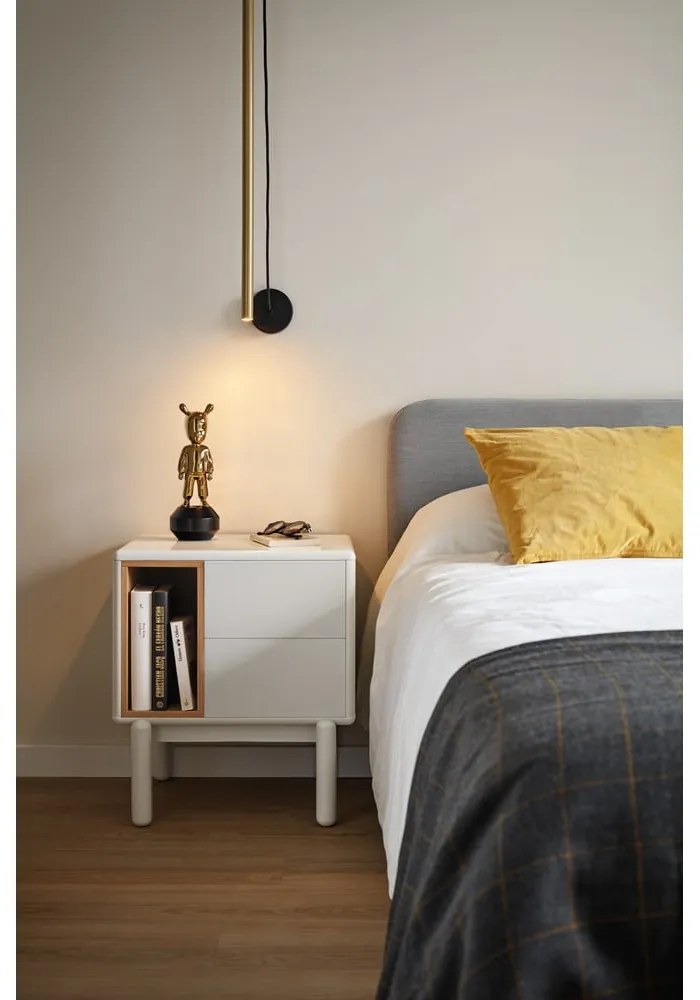 Krémový nočný stolík Corvo – Teulat