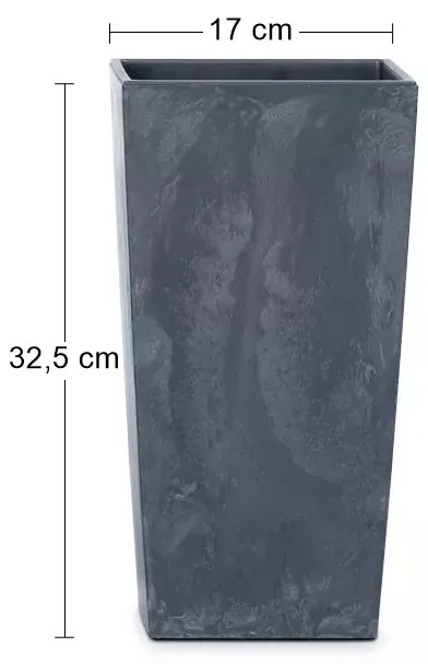 Plastový kvetináč DURS170E 17 cm - antracit