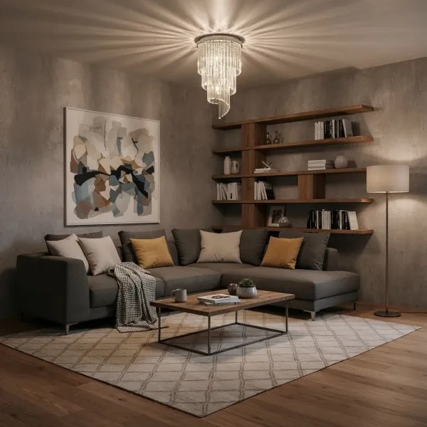 Ideal Lux-Krištáľový prisadený luster CARLTON 8xE14/40W/230V pr.40cm lesklý chróm