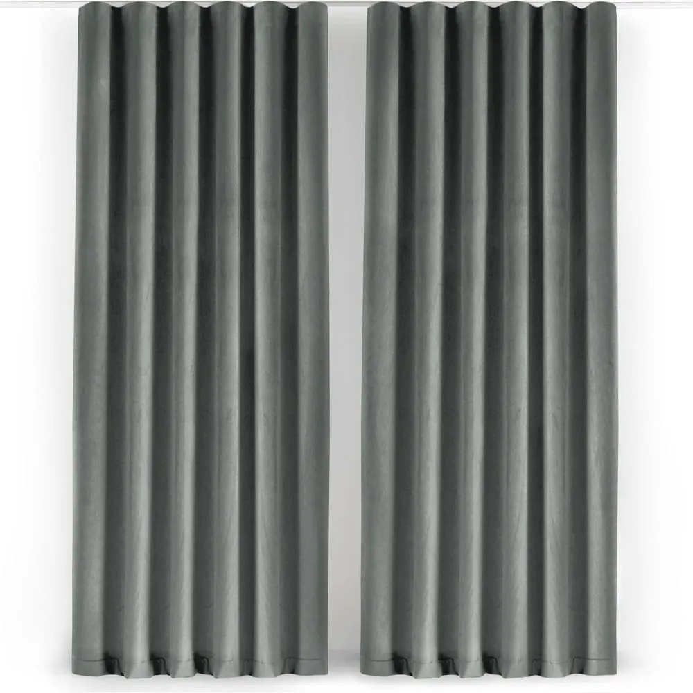 Sivý zamatový dimout záves 400x250 cm Velto – Filumi