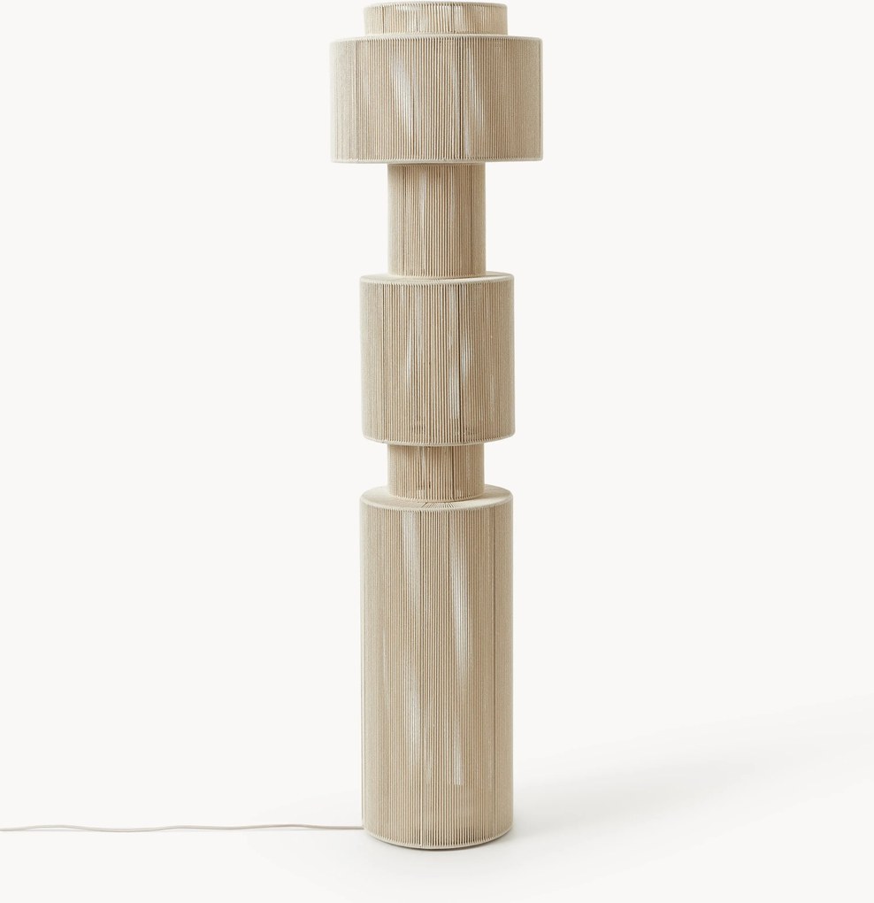 Ľanová podlahová lampa Lace