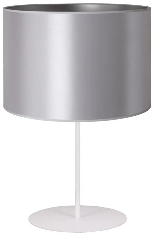 Duolla Duolla - Stolná lampa CANNES 1xE14/15W/230V 20 cm strieborná/biela DU603010