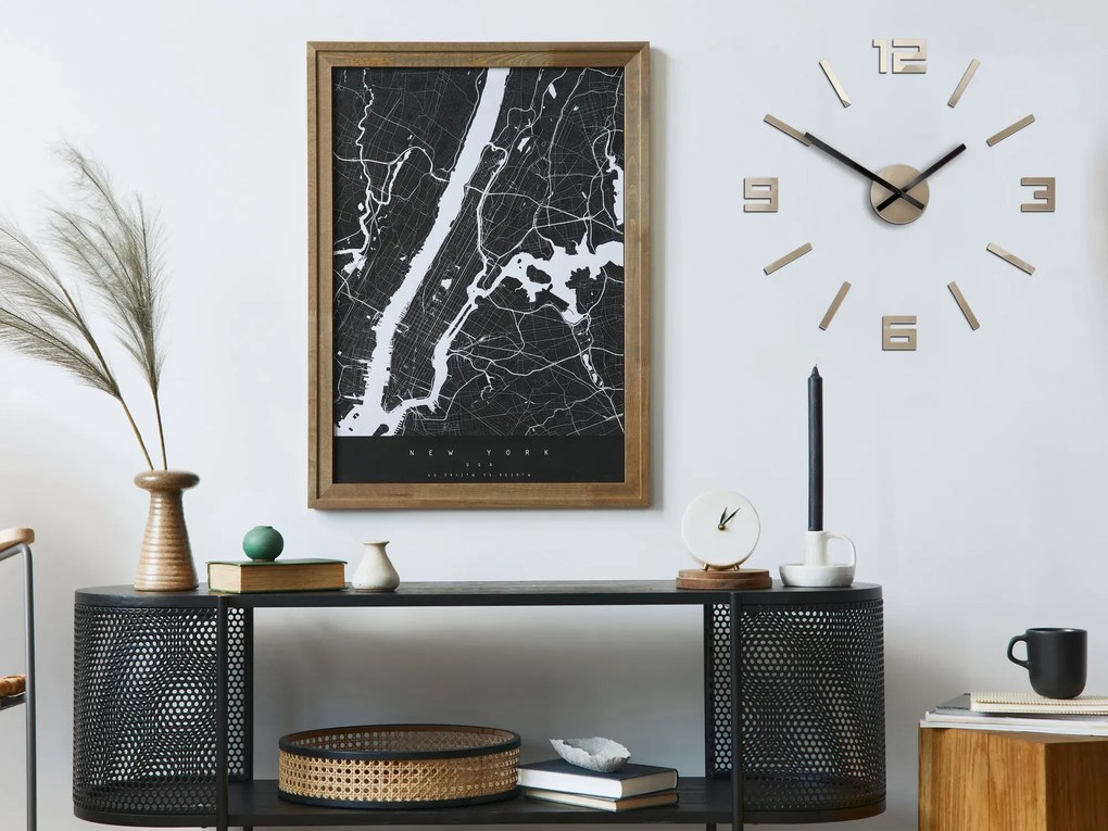 Nástěnné hodiny Arabic 50 cm šedohnědé