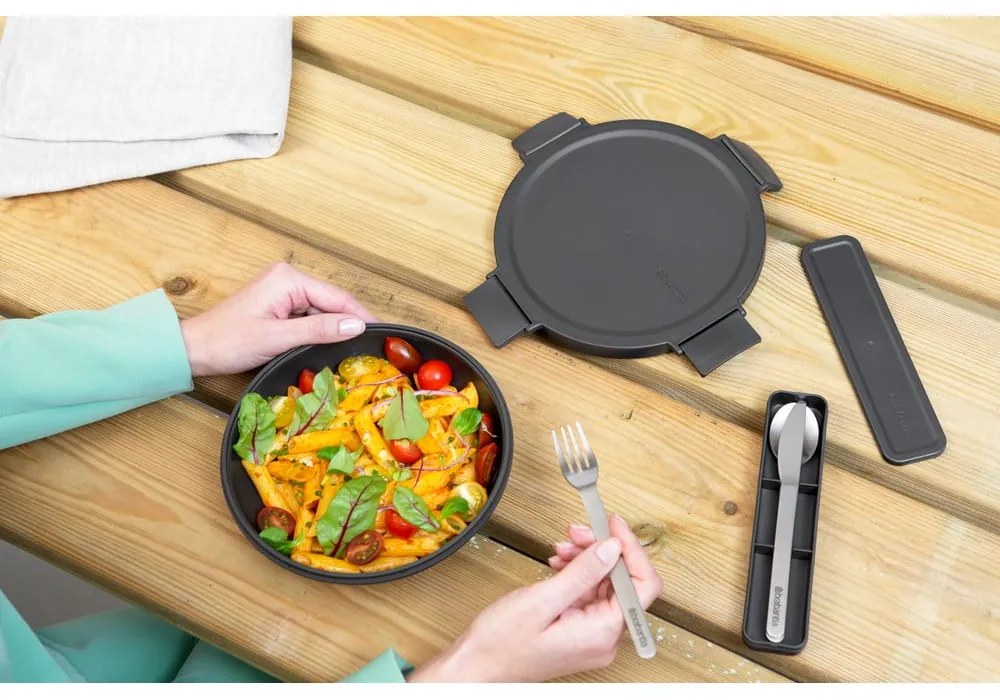 Antikoro cestovný príbor v striebornej farbe v súprave 3 ks Make & Take – Brabantia