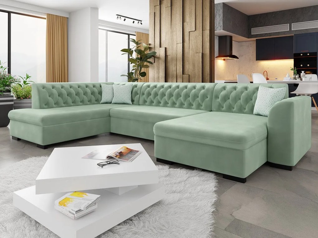 Veľká sedačka do obývačky Valdero, Dostupné poťahy: Magic Velvet 2227 + Magic Velvet 2227 + Evo 29, Strana: Ľavá