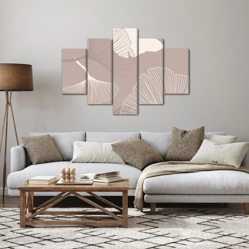 Obraz - Béžové listy N⁰1 (150x105 cm)