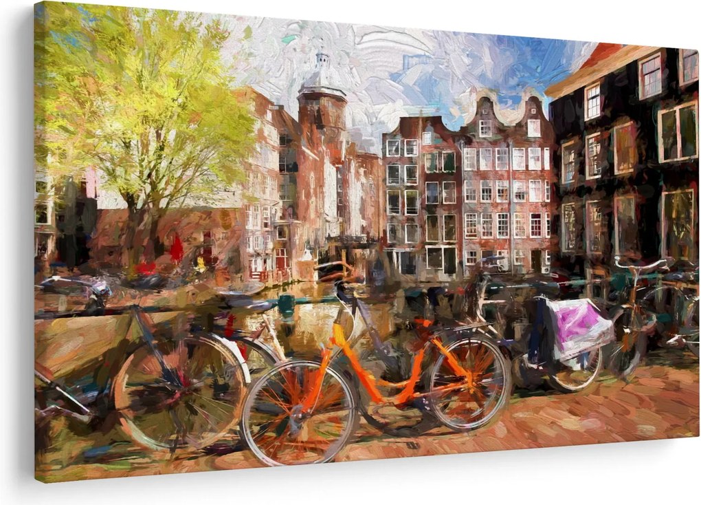 Obraz - Amsterdam, maľba (90x60 cm)