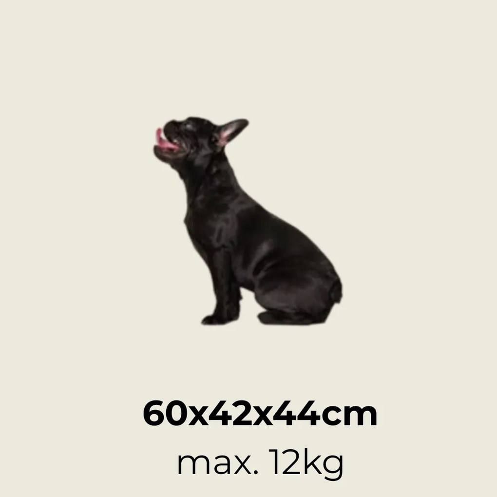 Prepravná taška pre psy a mačky ELI, 60x42x42cm, tmavočervená Cadoca