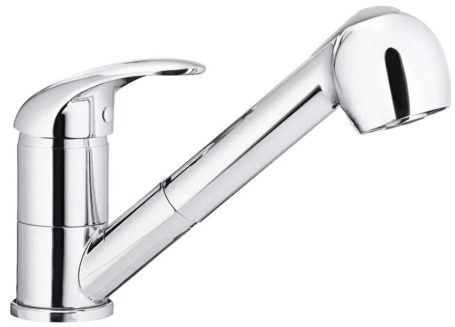 KFA Armatura 6613-110-00 - Drezová batéria s vyťahovacou sprškou INDIRA l. chróm