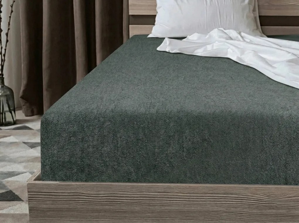 Froté plachta EXCLUSIVE zelenosivej 90 x 200 cm