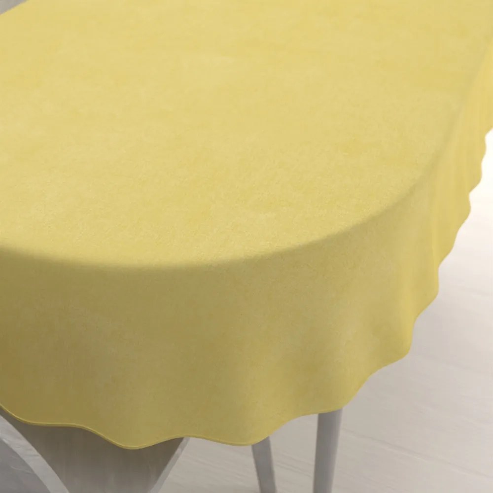 Biante Dekoračný oválny obrus BKW-209 Žltozelený žíhaný 120x200 cm