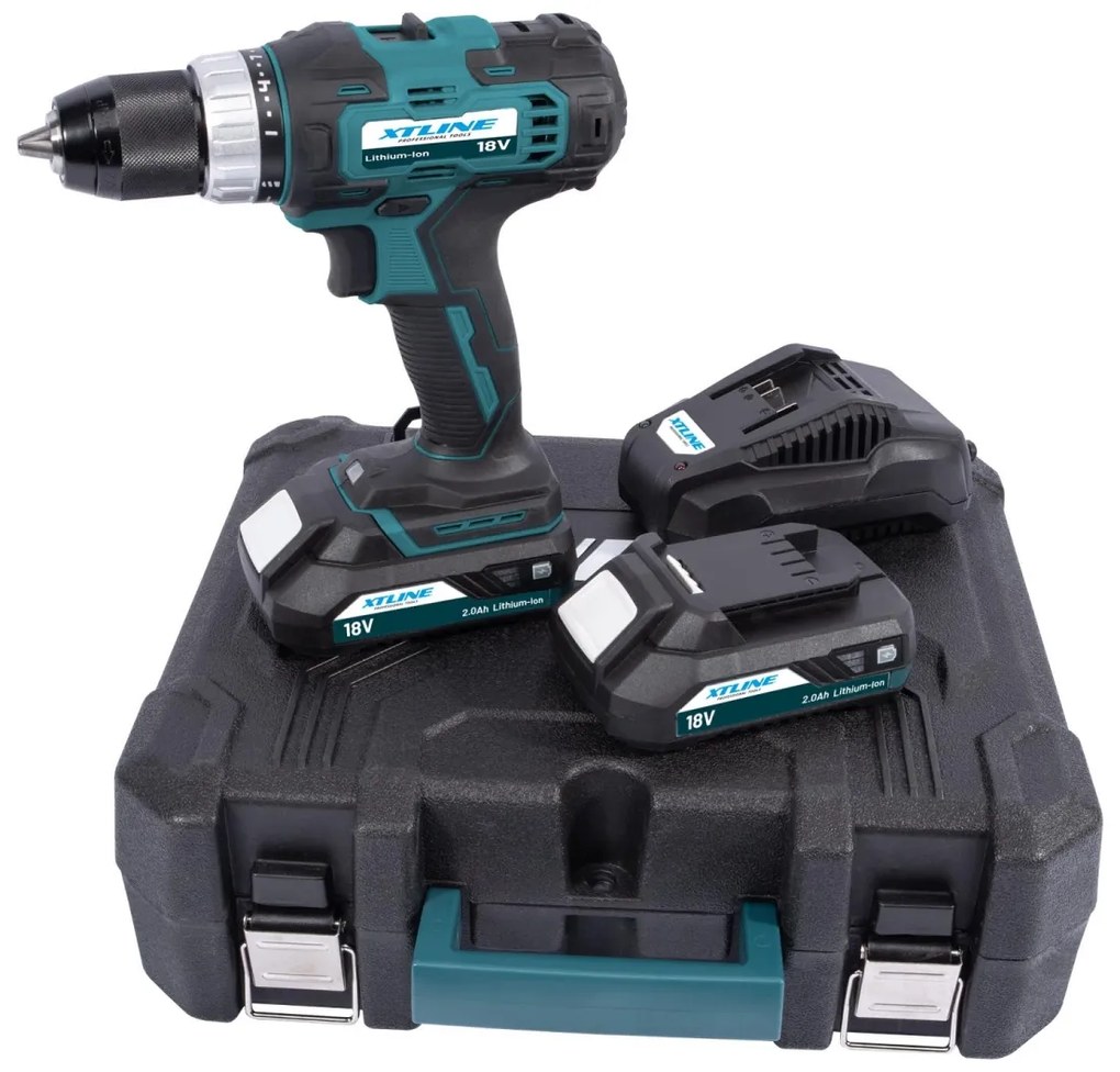 XTline Akumulátorová vŕtačka 18V 40Nm. + 2 batérie + nabíjačka 2,4A