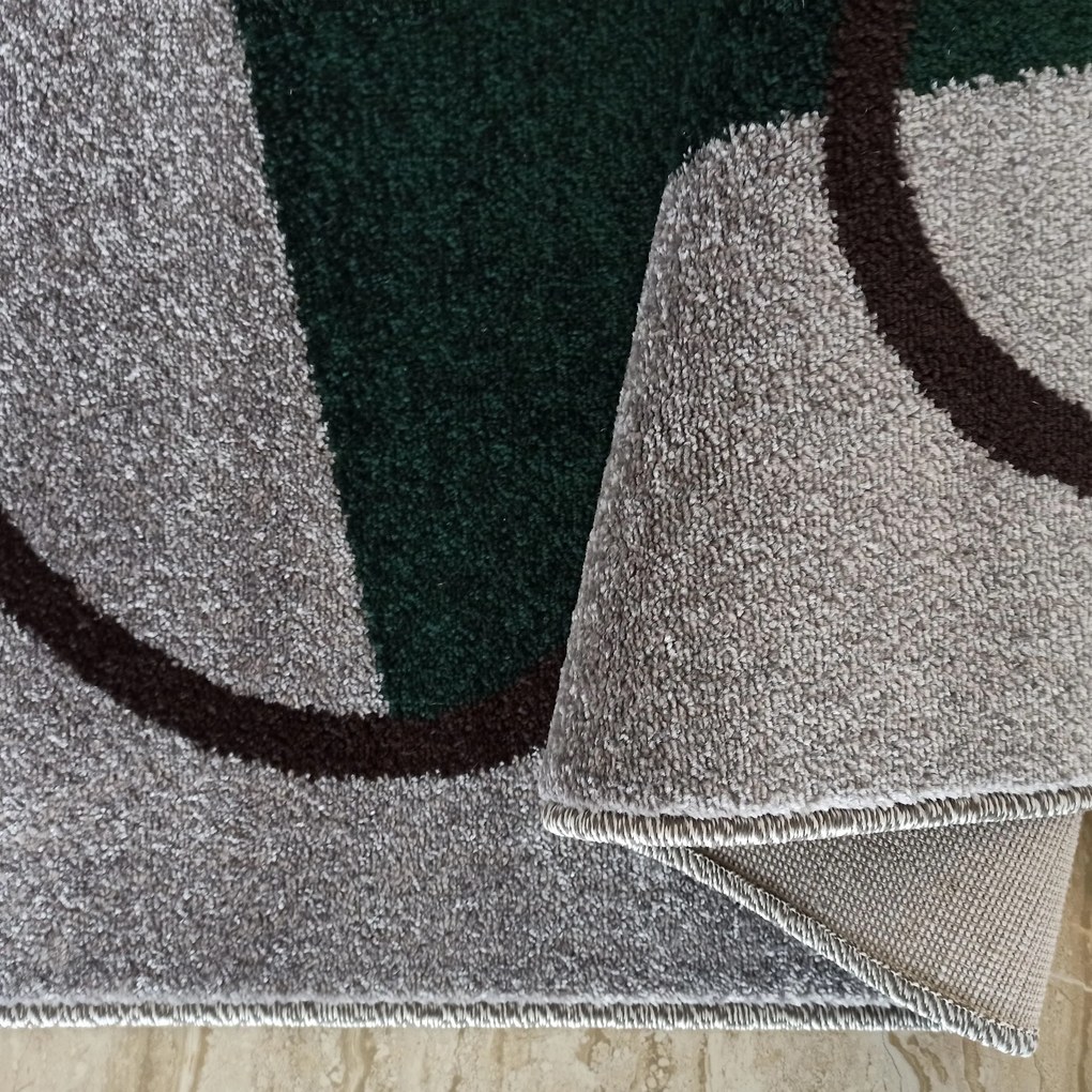 DY OTTO 08 Šedo-zelený koberec Rozmer: 80x150 cm