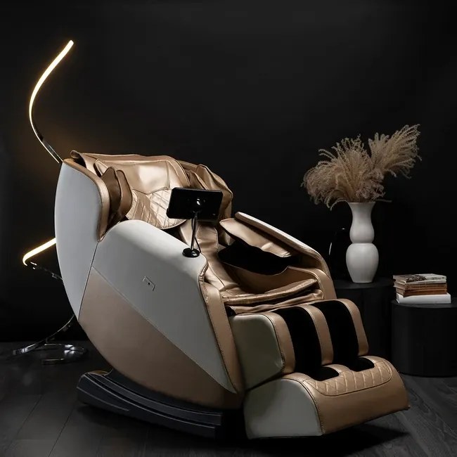 Luxusné masážne kreslo Zero Space X ekokoža béžová