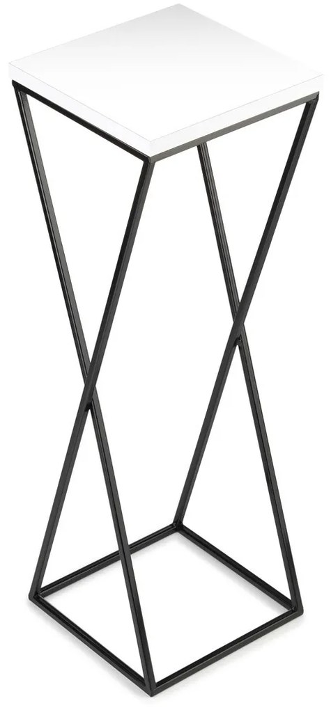 STOJAN NA KVETINÁČ LOFT6 70X24X24 CM ČIERNA/BIELA