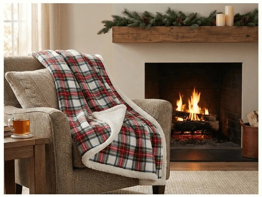 Baránková deka z mikroplyšu BUFFALO TARTAN farebná Rozmer: 150 x 200 cm