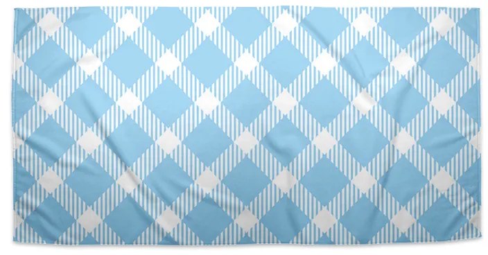 Sablio Uterák Modro-biele štvorce - 50x100 cm