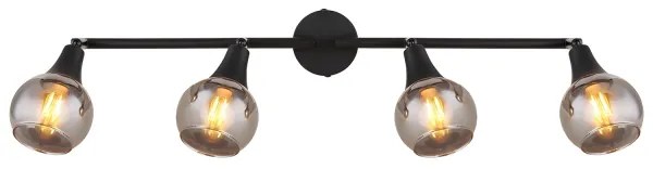 Globo 57904-4 - Bodové svietidlo GLYPTAR 4xE14/40W/230V čierna