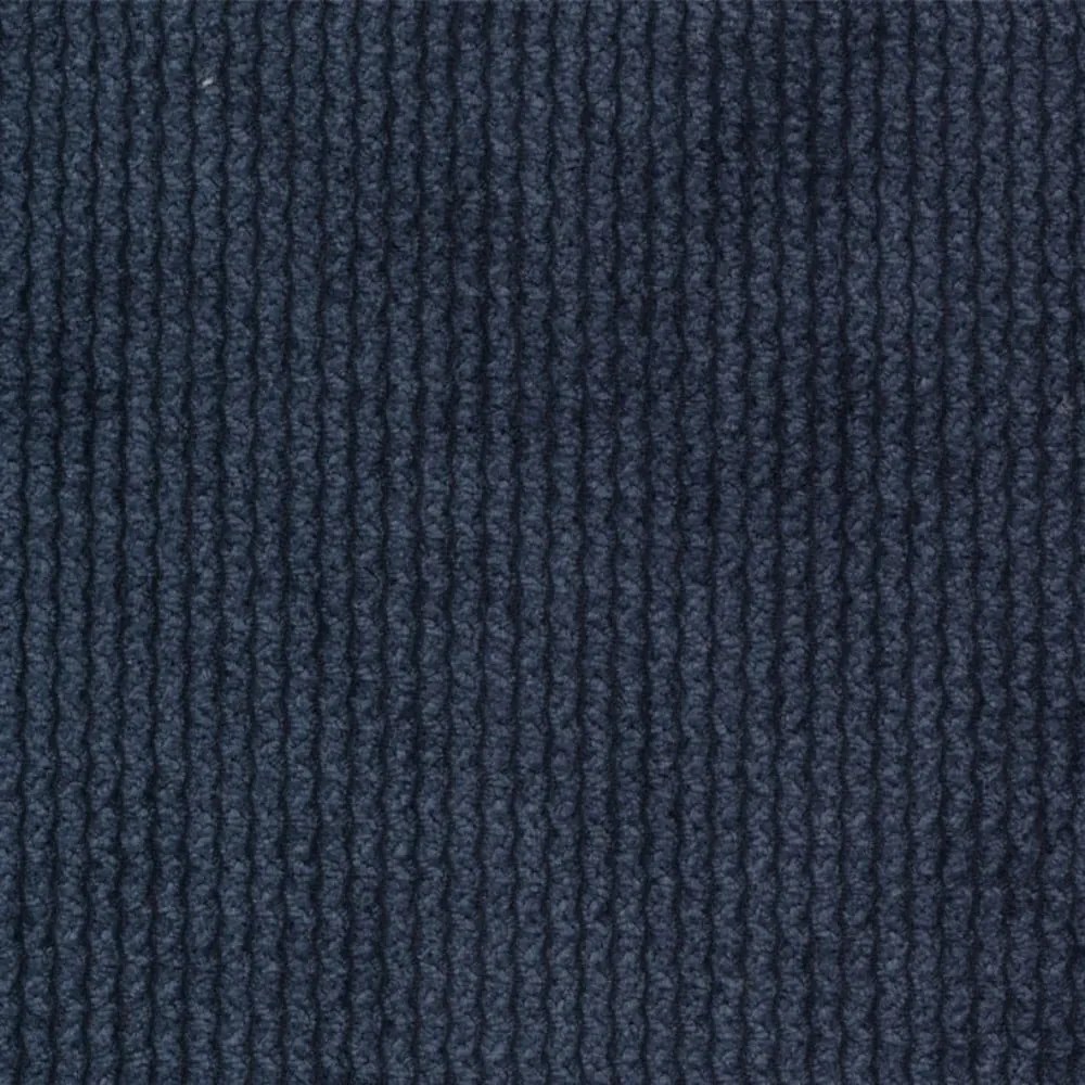 Tmavomodrá čalúnená dvojlôžková posteľ s roštom 160x200 cm Barker – Ropez