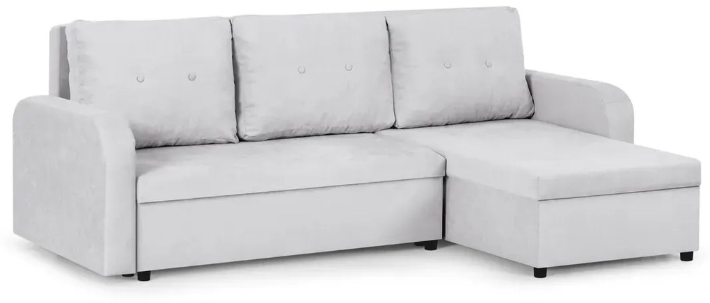 Rozkládací rohová sedací souprava TOKYO Stříbrná