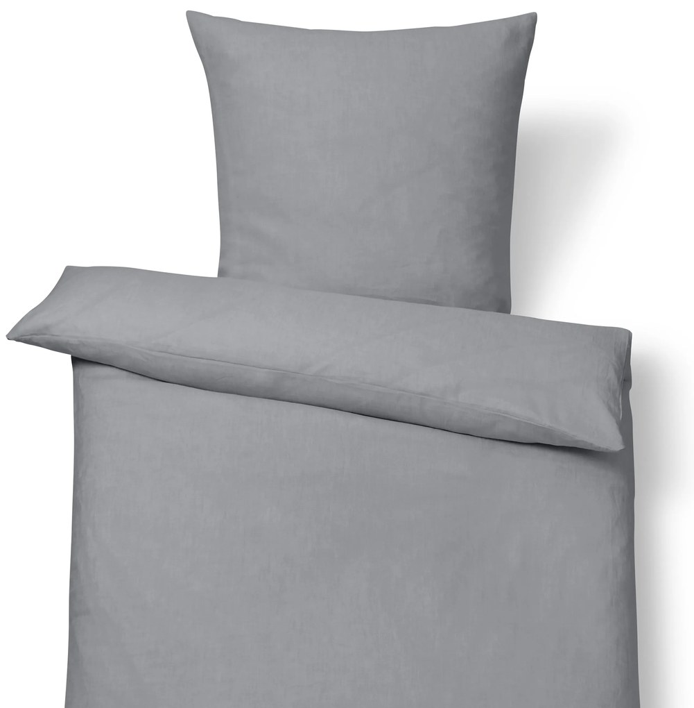 Ľanová posteľná bielizeň, sivá, štandardná veľkosť