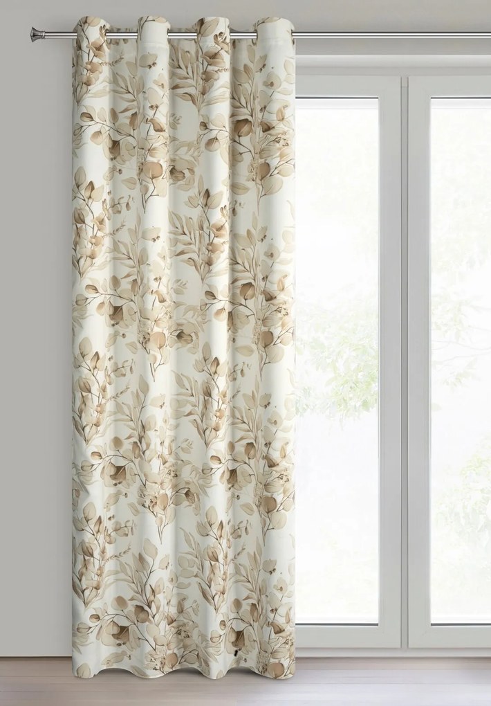 ZÁVES NA KRÚŽKOCH OLENI 140X250 CM LISTY